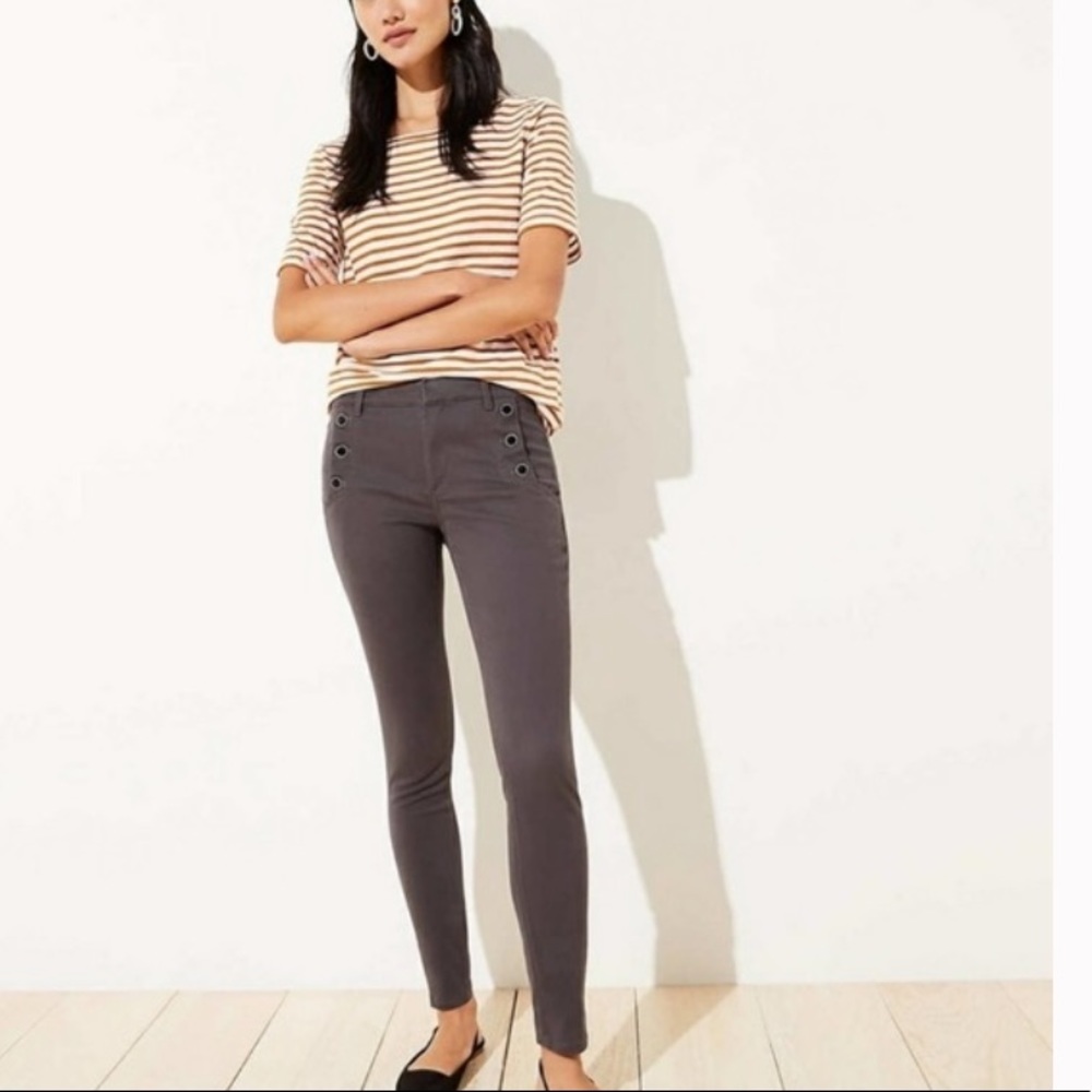 NWT Loft sailor leggings sateen size  24